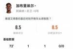 加布里埃尔本场数据:传射建功+1关键传球3解围,评分8.5